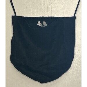 NWT Faithfull The Brand La Loza Top Medium US 6 Black Linen Elastic Resort wear